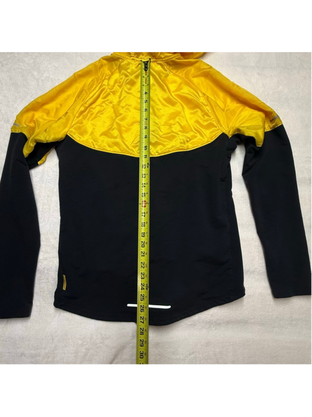 Men's Nike Livestrong Performance Windbreaker Large Yellow Black Vintage - Picture 10 of 14